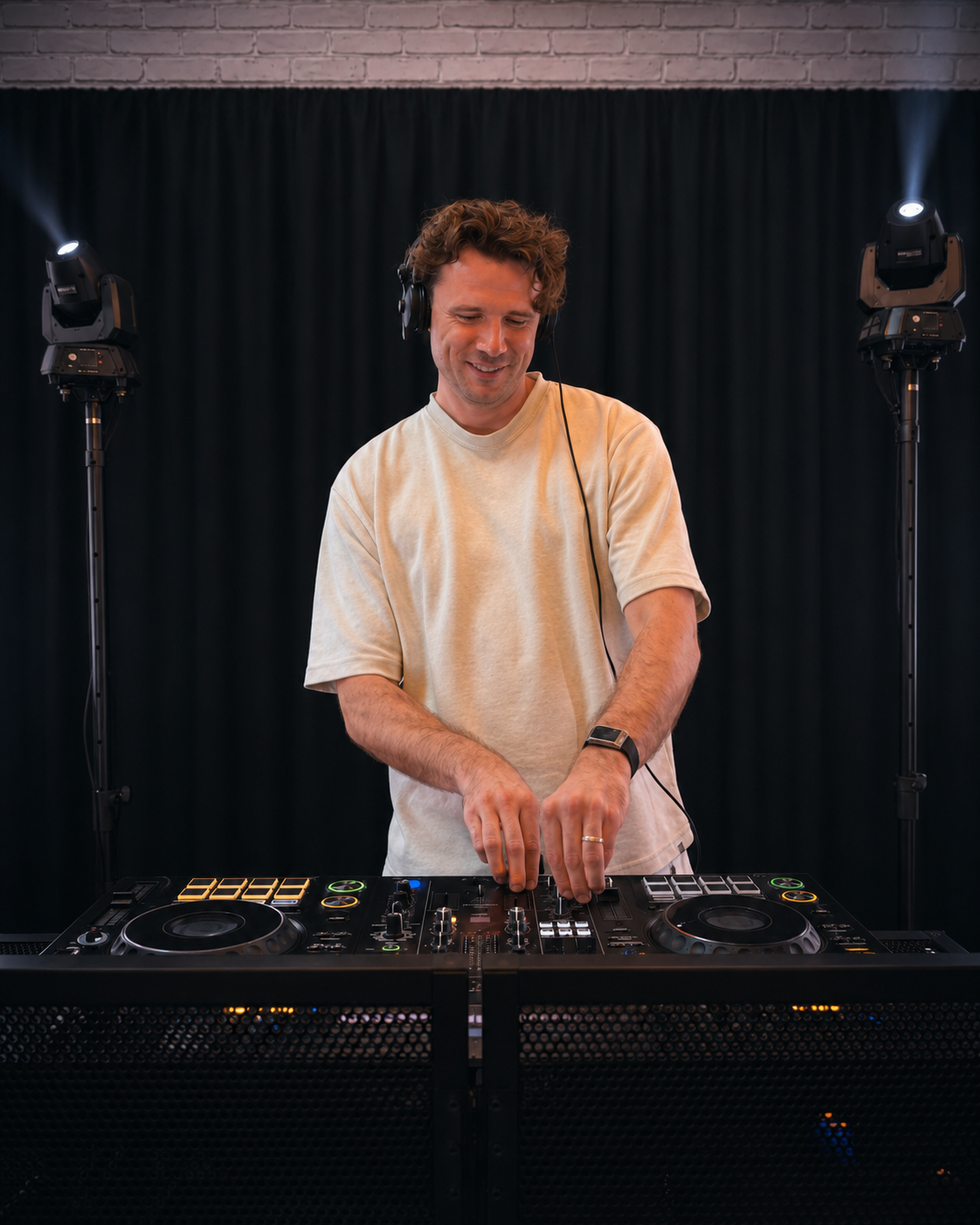 Gilles behind the DJ booth